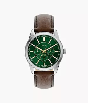 Pearson Multifunction Brown Leather Watch
